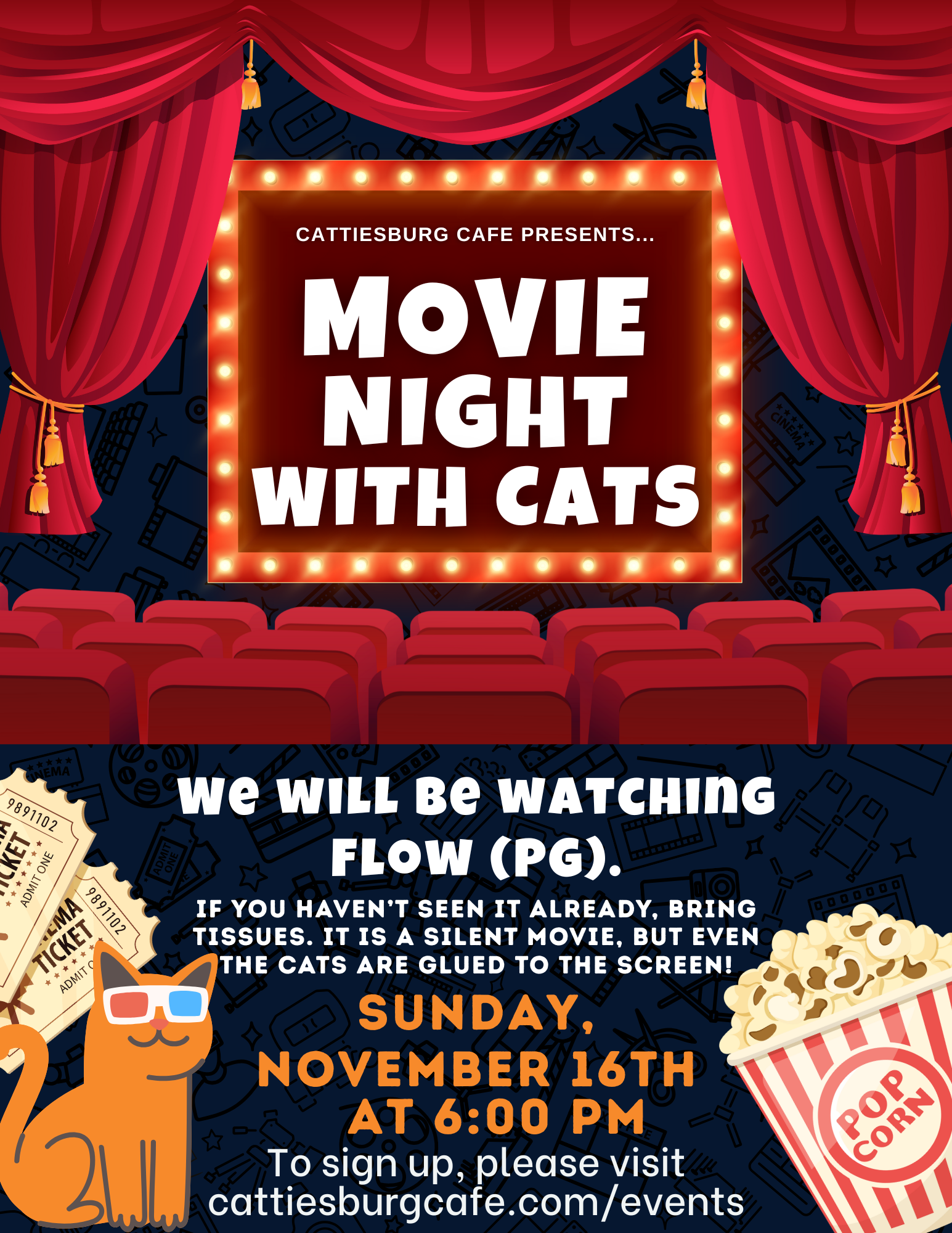Movie Night with Cats