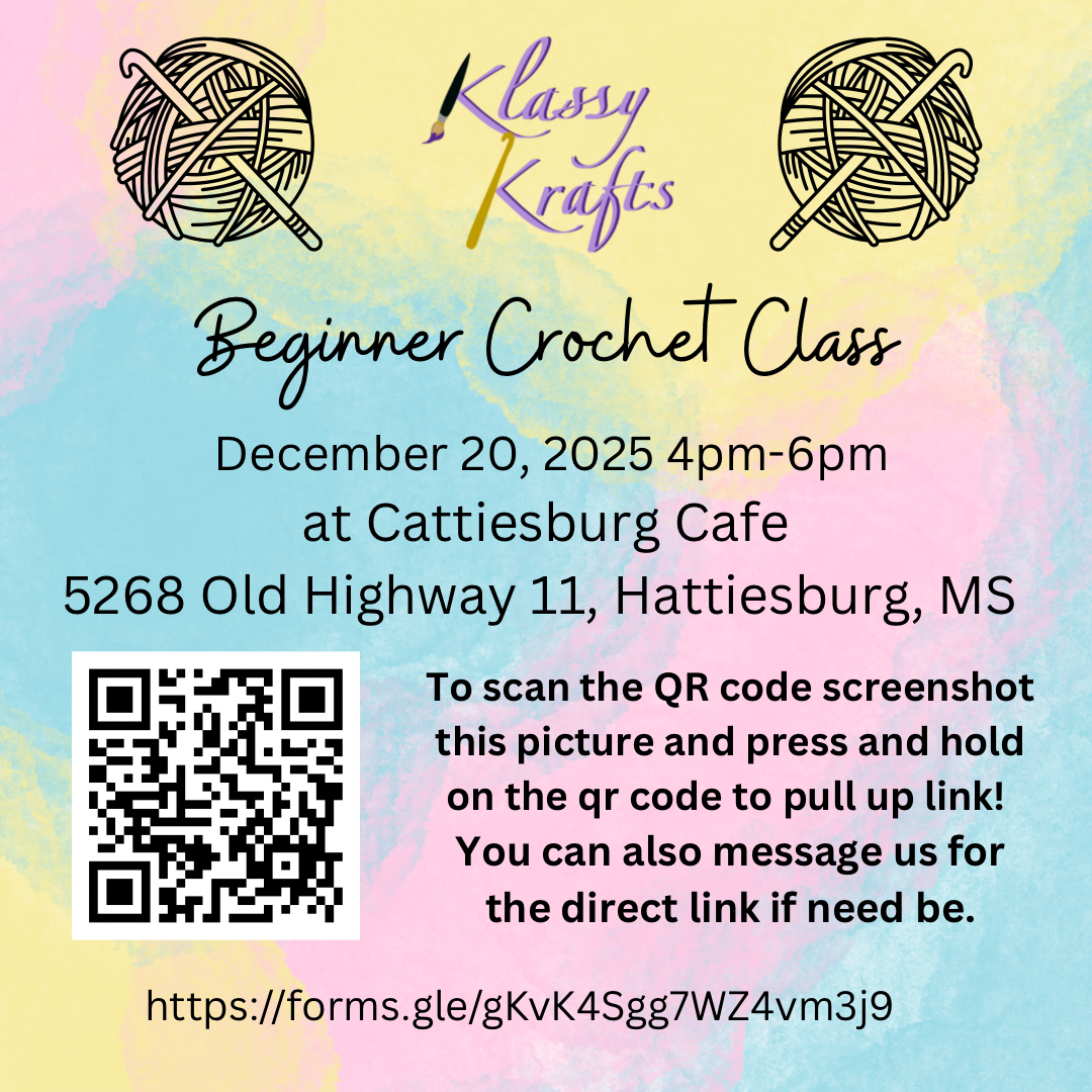 Klassy Krafts Beginner Crochet Class